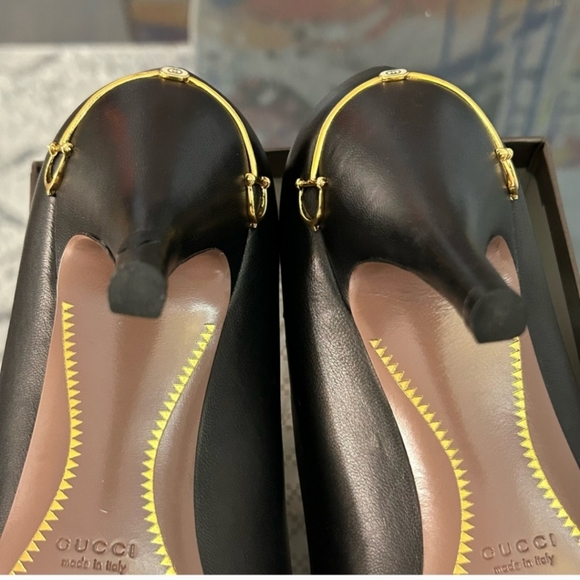 Gucci Horsebit Leather Pumps Shoes Heels - Picture 9 of 10